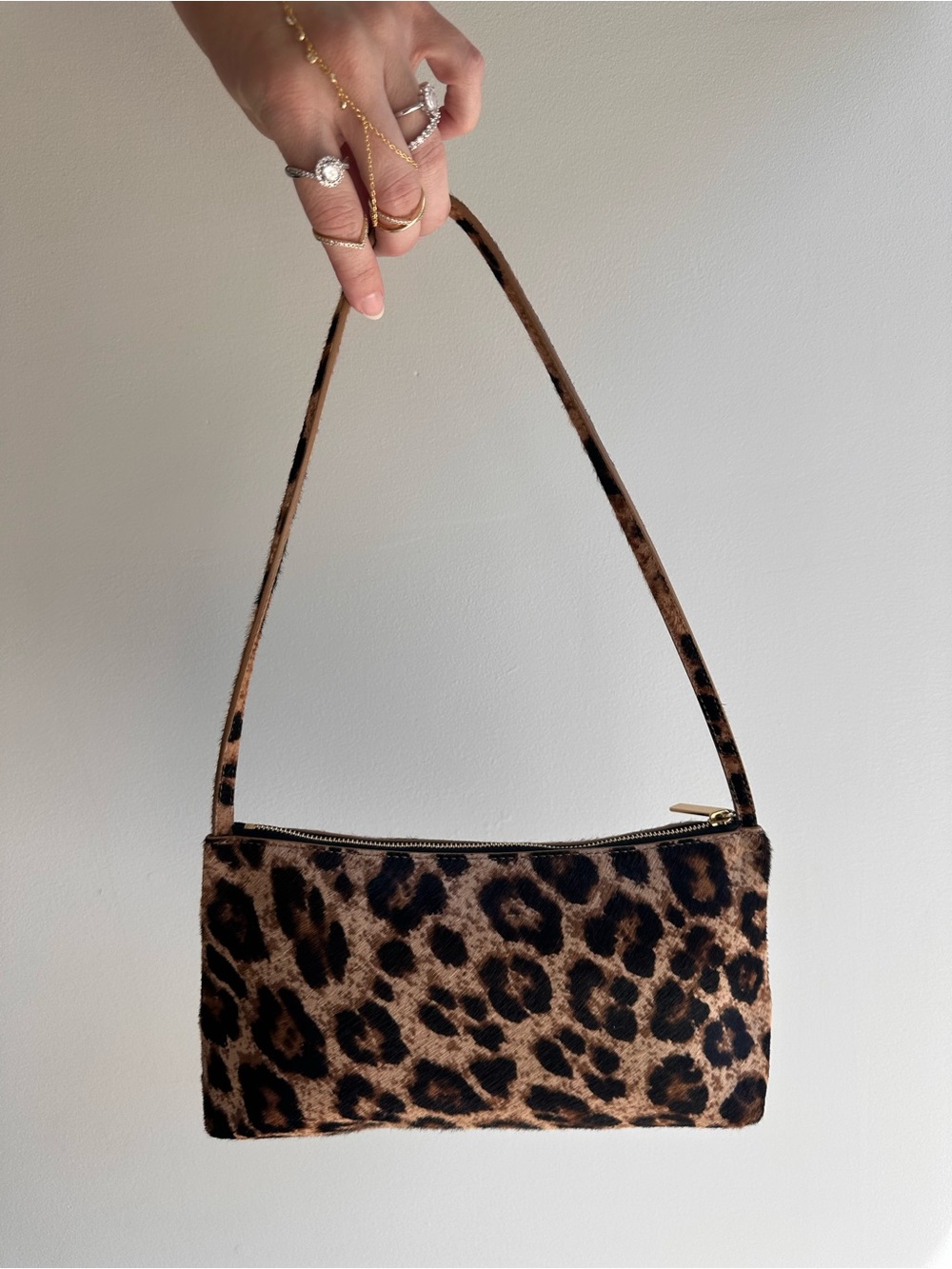 Mansur Gavriel Gaia Shoulder Bag Leopard Print